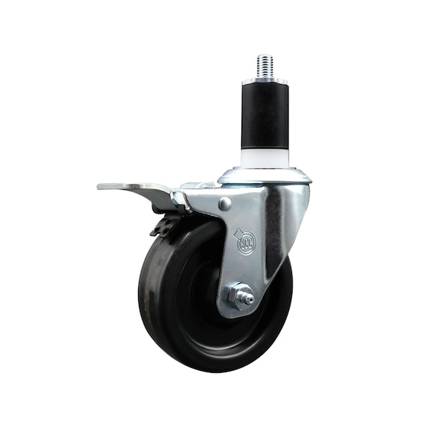 4'' Phenolic Swivel 1-1/2'' Expanding Stem Caster Total Lock Brake